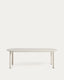 Erice oval table in aluminium and ecru tempered glass 230 x 100 cm