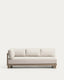 Nerano 3-seater sofa in taupe aluminium 208 cm