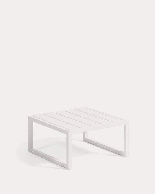 Comova 100% outdoor side table made from white aluminium, 60 x 60 cm