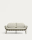 Joncols outdoor 2-seater sofa in aluminium with green painted finish and beige cushions 164cm