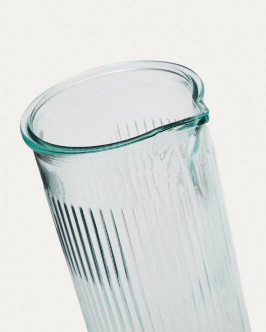 Milma transparent recycled glass jug