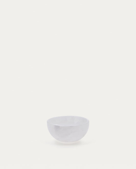 Eval white alabaster bowl