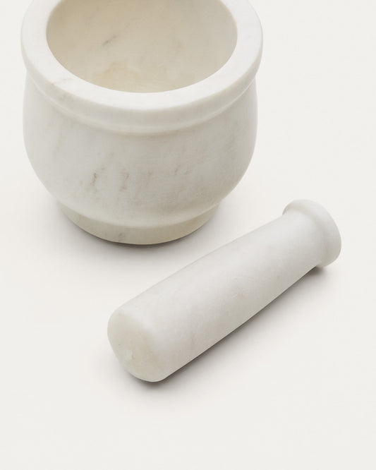 Ecin white marble mortar