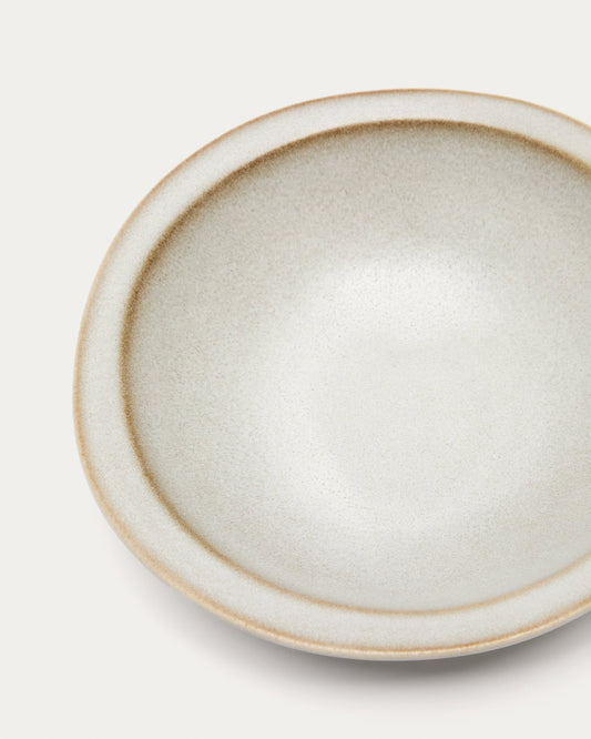 White ceramic Coval deep plate