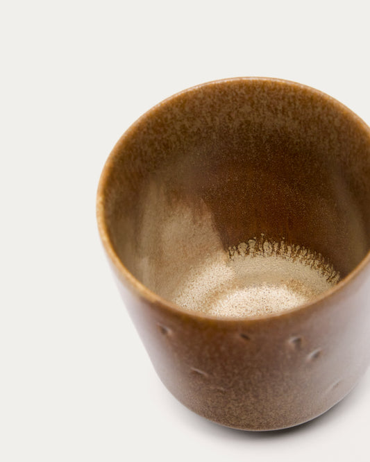 Brown ceramic Nagoli cup