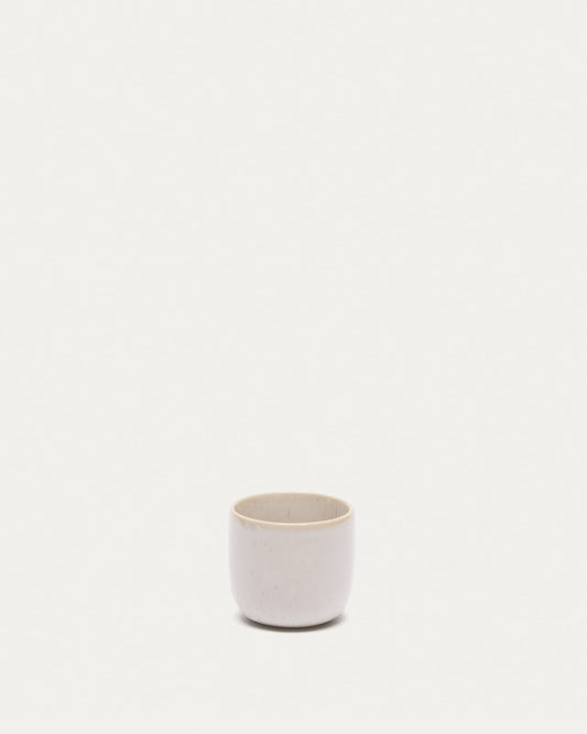 Low white ceramic Uilo cup