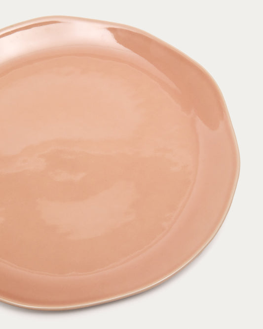 Pink ceramic Tiraya flat plate