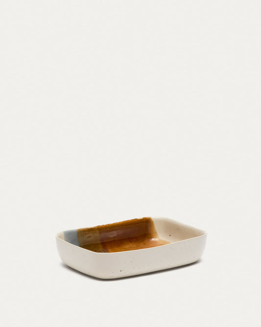 Small multicoloured ceramic Miglo oven dish