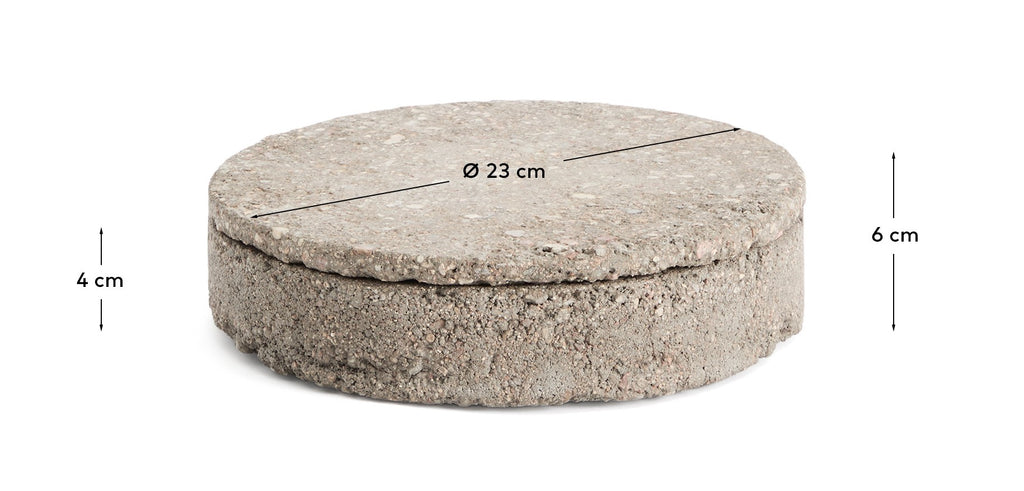 Mirani decorative stone box Ø 23 cm