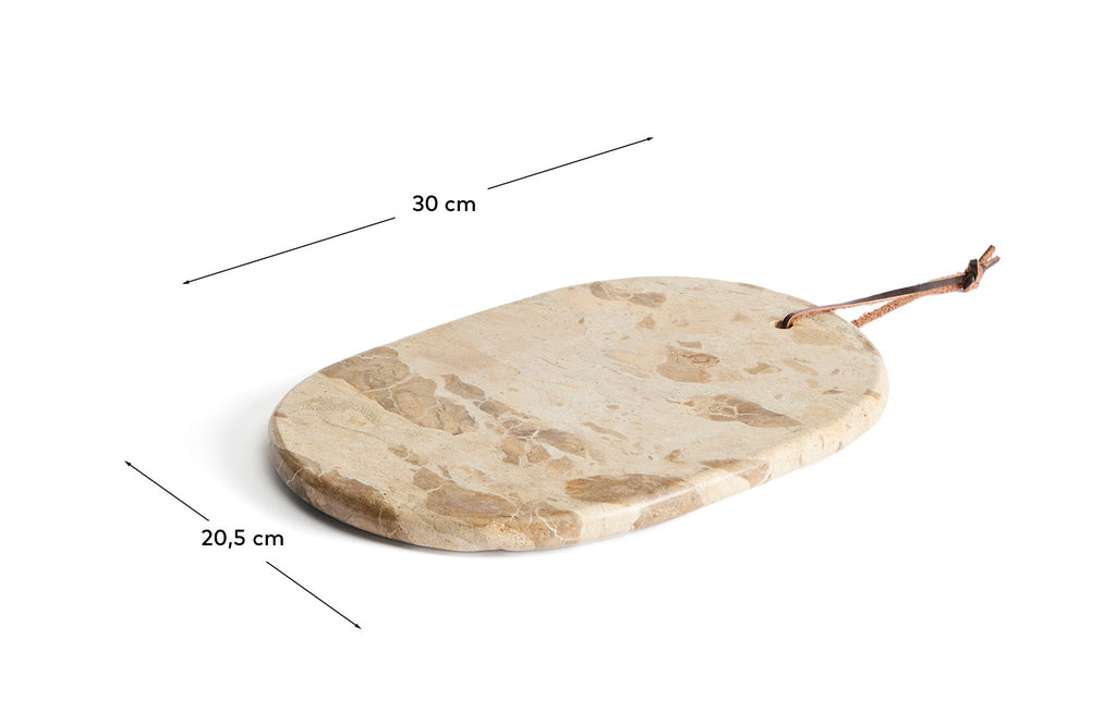 Orlina tray in beige marble 30 x 20 cm