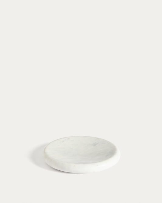 Obena tray in white marble Ø 20 cm