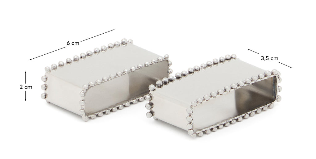 Nirela set of 2 stainless steel napkin rings