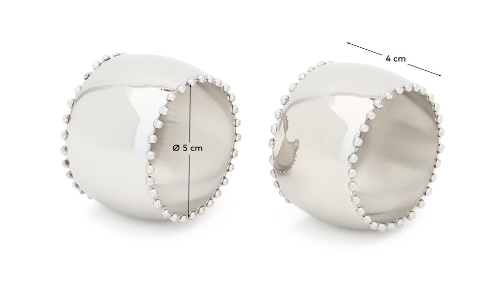 Nirela set of 2 stainless steel napkin rings