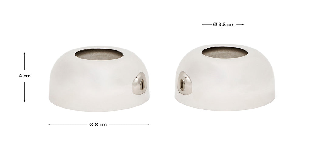 Nirela set of 2 stainless steel egg cups