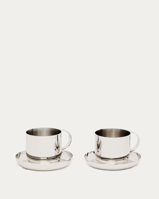 Nirela set of 2 stainless steel cups