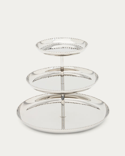 Nirela 3-tier stainless steel tray