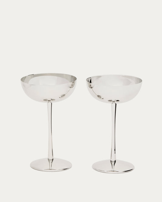 Nirela set of 2 stainless steel glasses