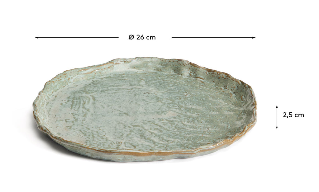 Alenia brown ceramic dinner plate