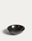 Aderno dark brown ceramic soup bowl