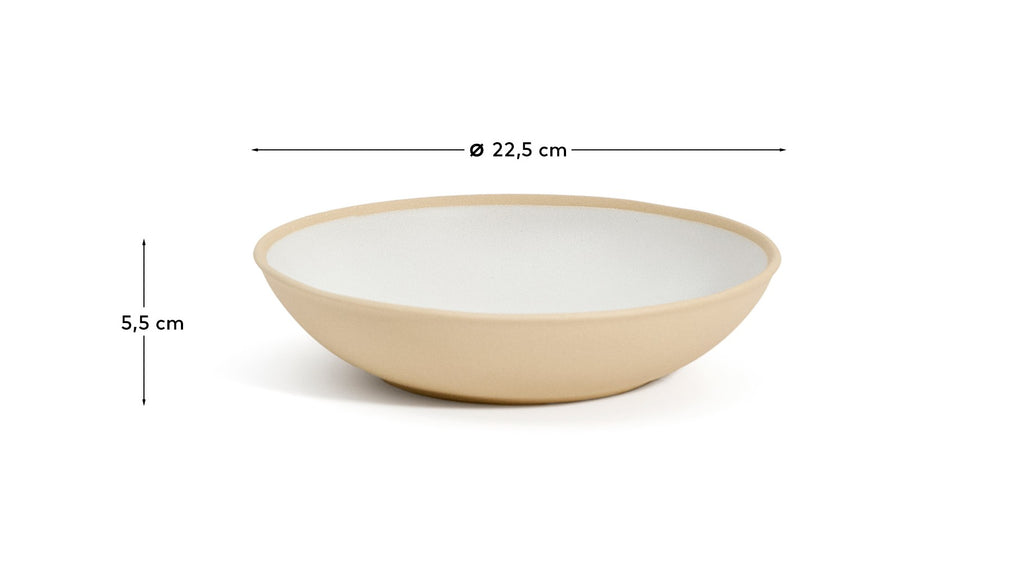 Beige Azir ceramic soup bowl