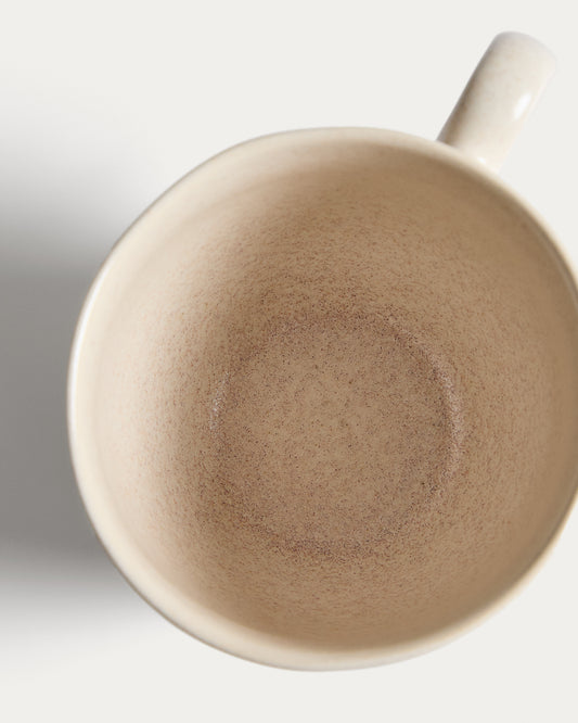 Sermin beige ceramic mug