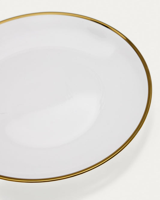 Nelie flat plate with golden edges