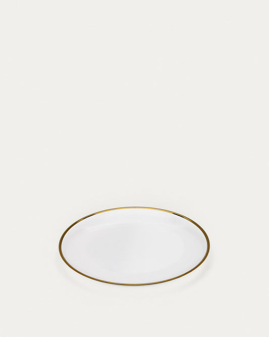 Nelie flat plate with golden edges