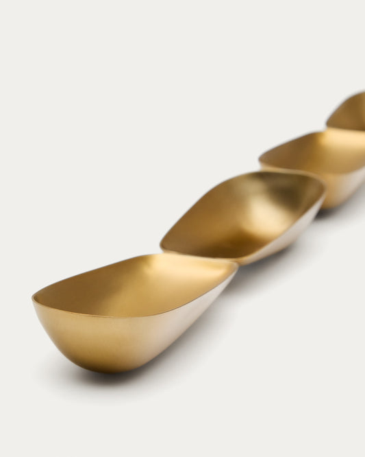 Aruc 4 plates made of gold-coloured stainless steel