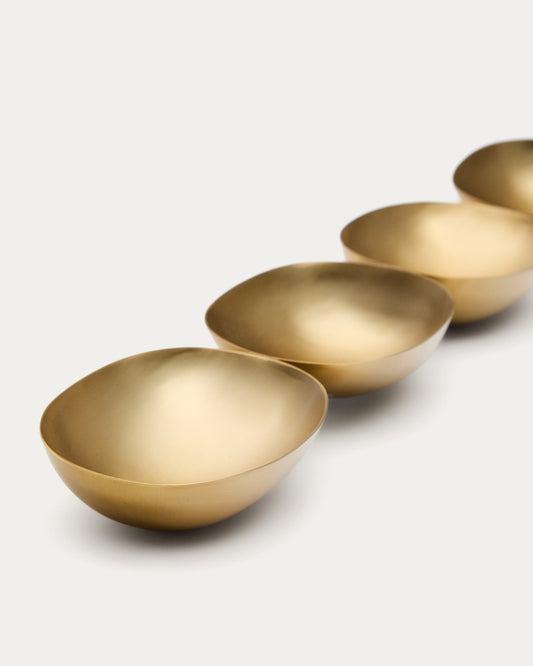 Aruc 4 bowls made of gold-coloured stainless steel