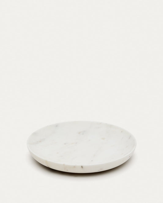 Ecin large, white marble serving plate