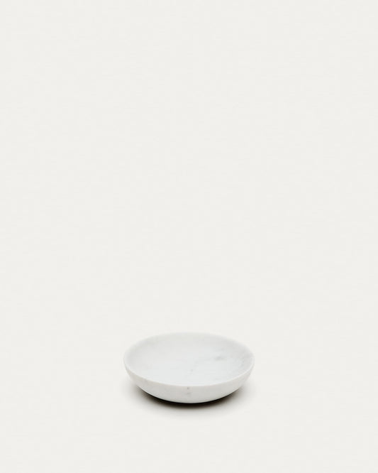 Ecin small, white marble serving plate