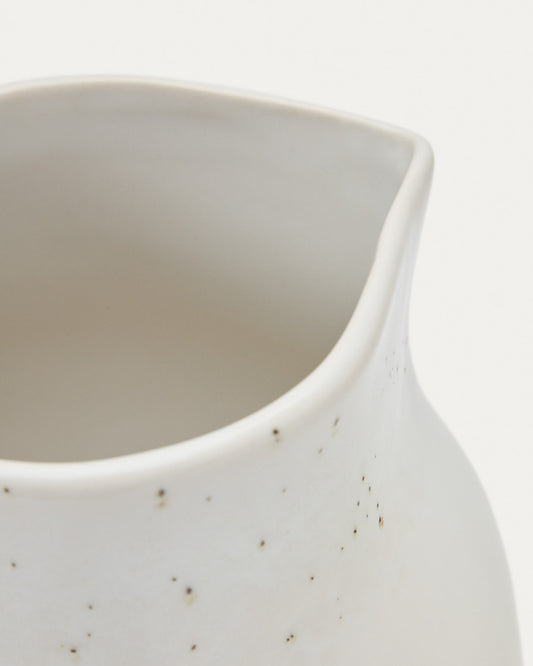 Publia white ceramic jug