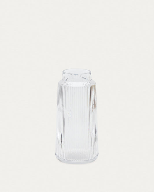 Claudia transparent glass vase 25 cm