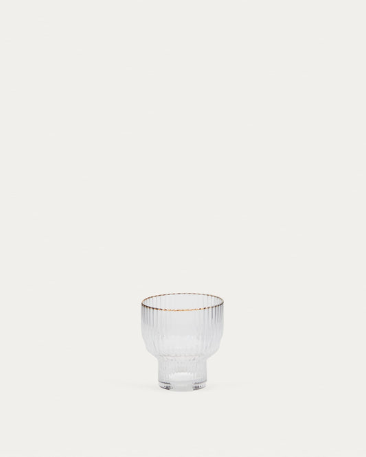 Ayan transparent glass cup, with a gold feature, 70 cl