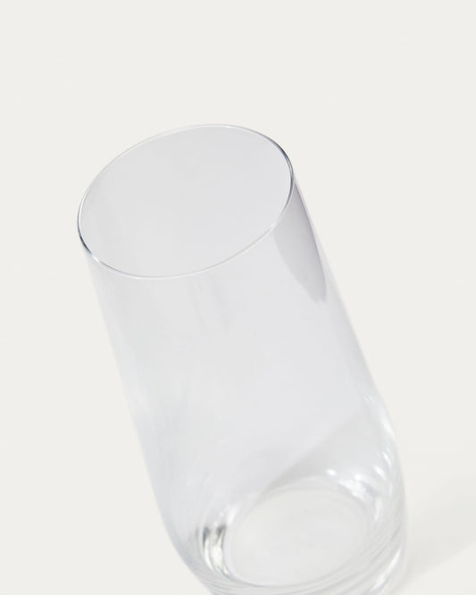 Kiro tall transparent glass cup, 55 cl