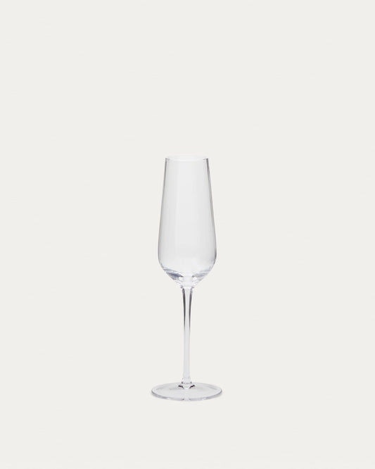 Mimba long champagne flute in transparent glass, xx cl