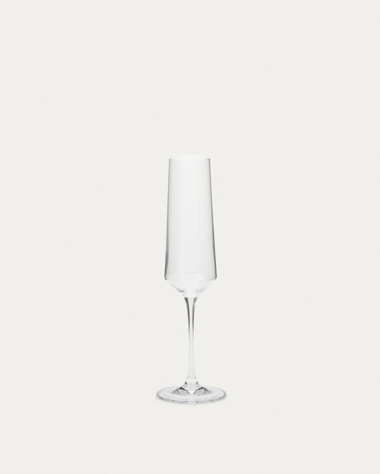 Kiro champagne flute in transparent glass, 21 cl