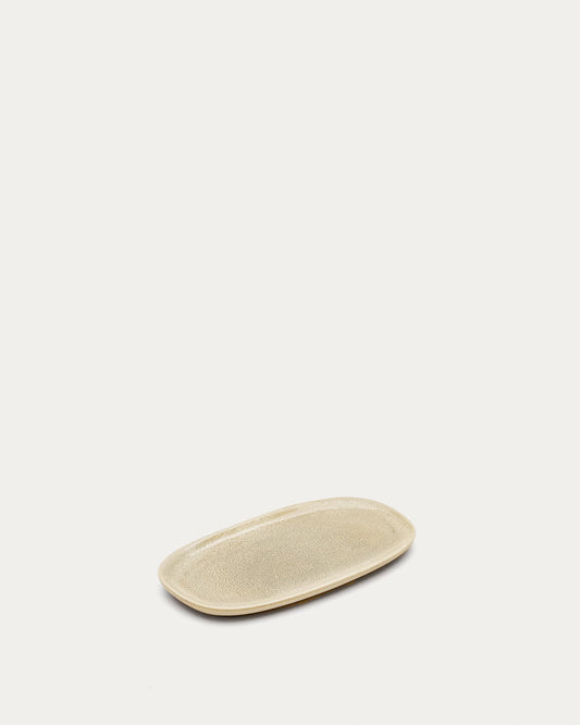 Lauriana small beige ceramic dish