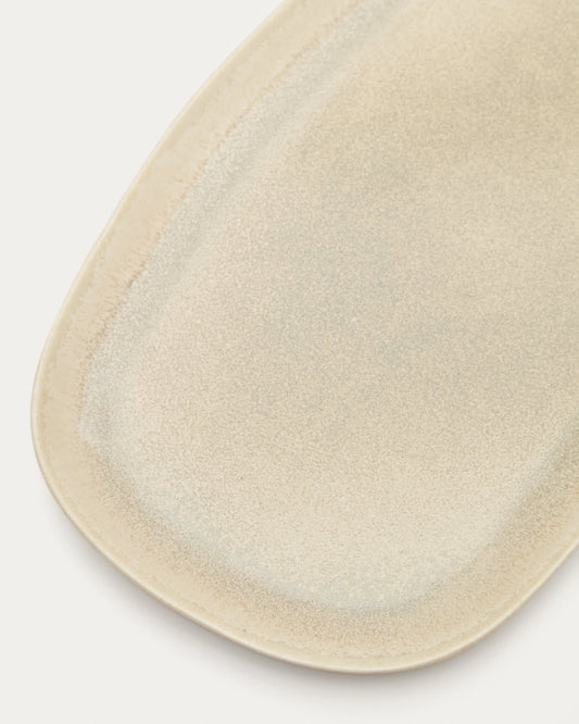 Lauriana large beige ceramic dish