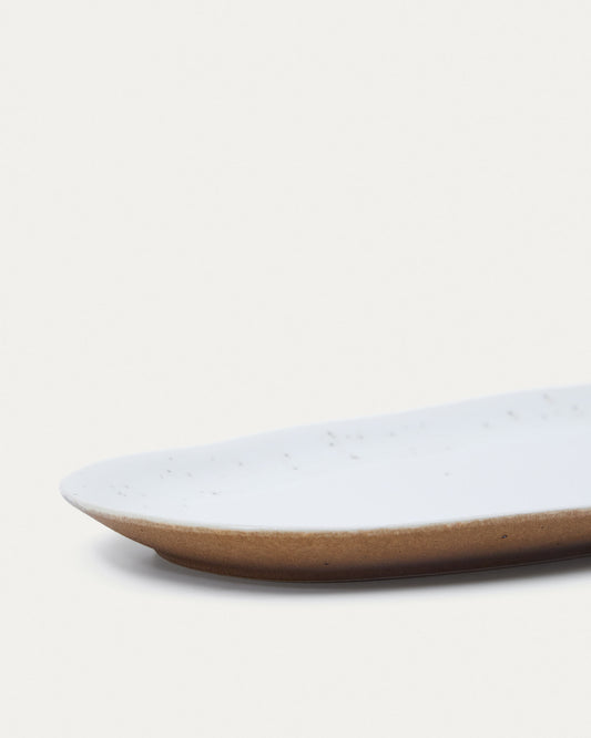 Publia large white ceramic dish