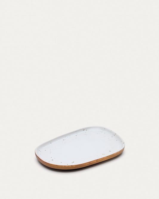 Publia medium white ceramic dish