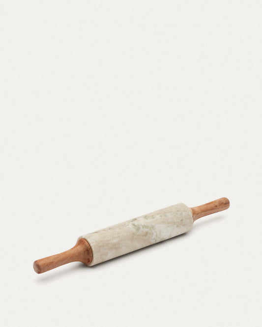 Marichie beige marble rolling pin