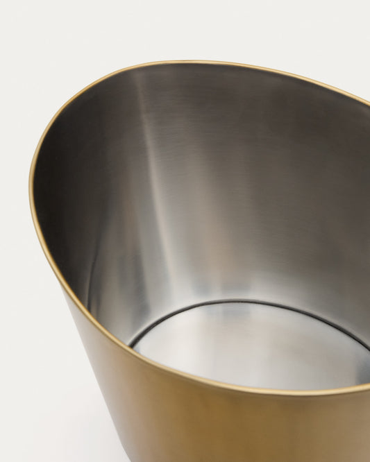 Aruc ice bucket for bottles made of gold-coloured stainless steel