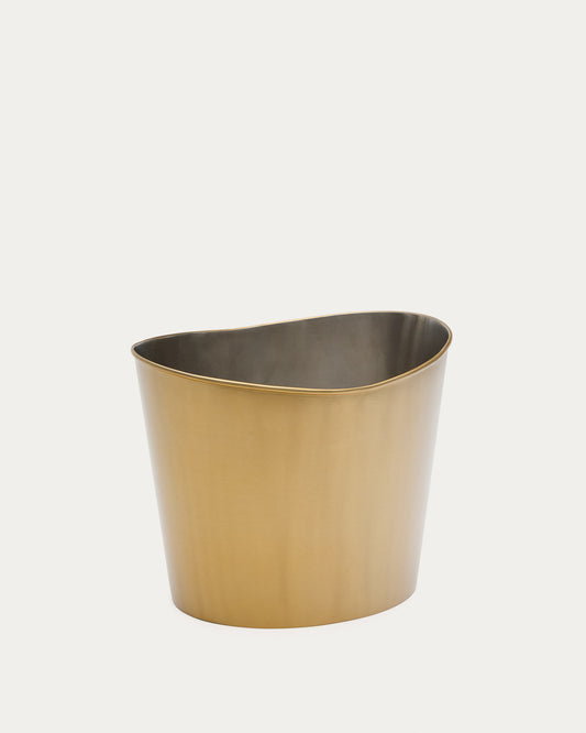 Aruc ice bucket for bottles made of gold-coloured stainless steel