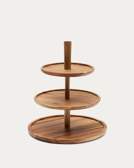 Teppa three-tier serving tray made of acacia wood FSC 100%