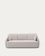 Laira 3-seater sofa bed in ecru chenille 218cm FSC Mix Credit