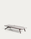 Stackable Capraia sun lounger in brown aluminium with light brown texteline