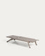 Stackable Capraia sun lounger in taupe aluminium with brown texteline