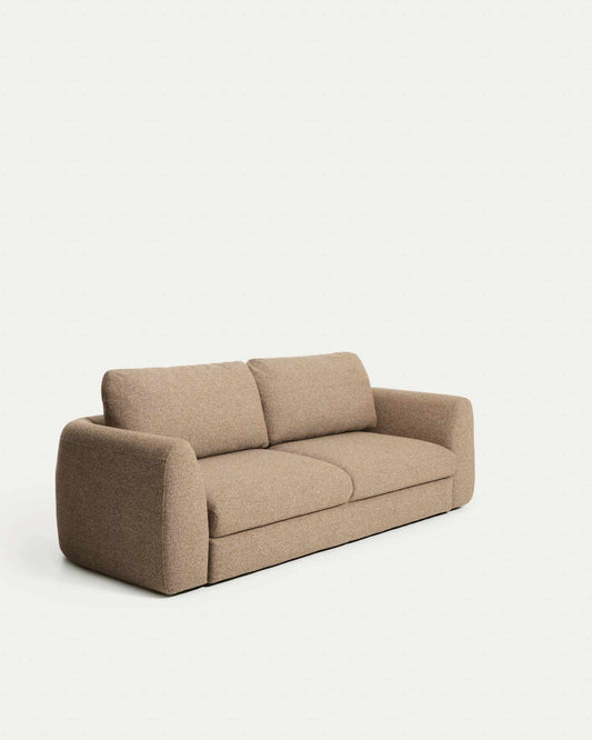 Vera light brown 4-seater sofa bed240 cm FSC Mix Credit
