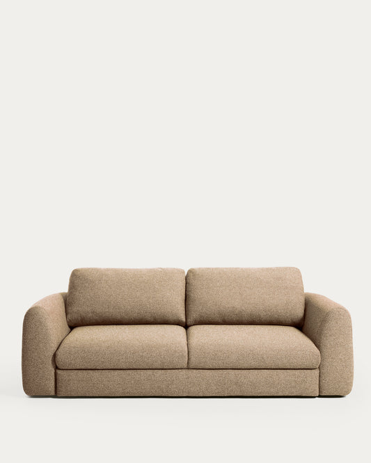 Vera light brown 4-seater sofa bed240 cm FSC Mix Credit